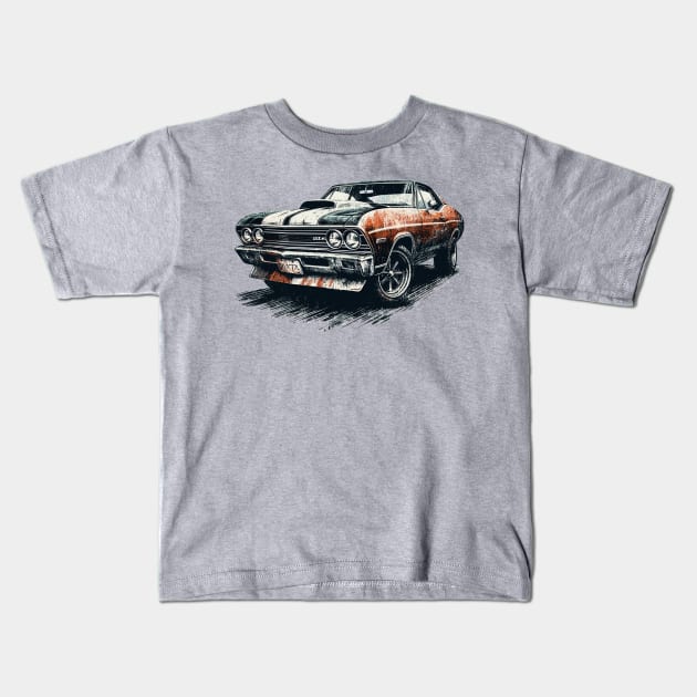 Chevrolet El Camino Kids T-Shirt by Vehicles-Art